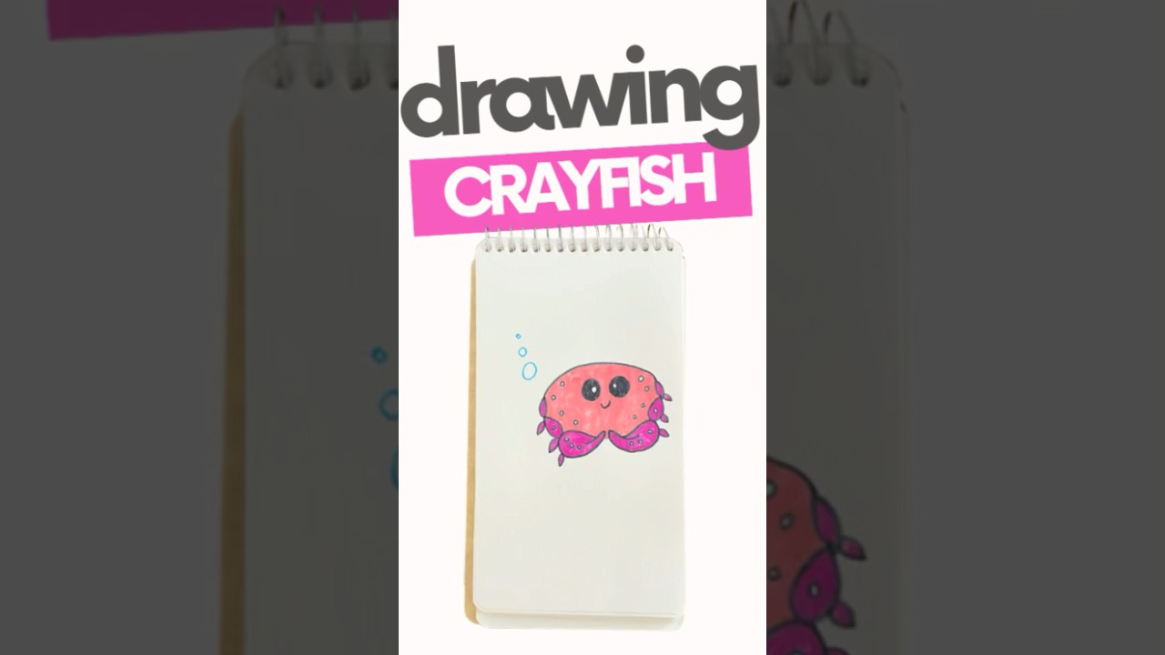 Step by Step Easy Cartoon Crab Drawing Tutorial for Beginners 🦀 