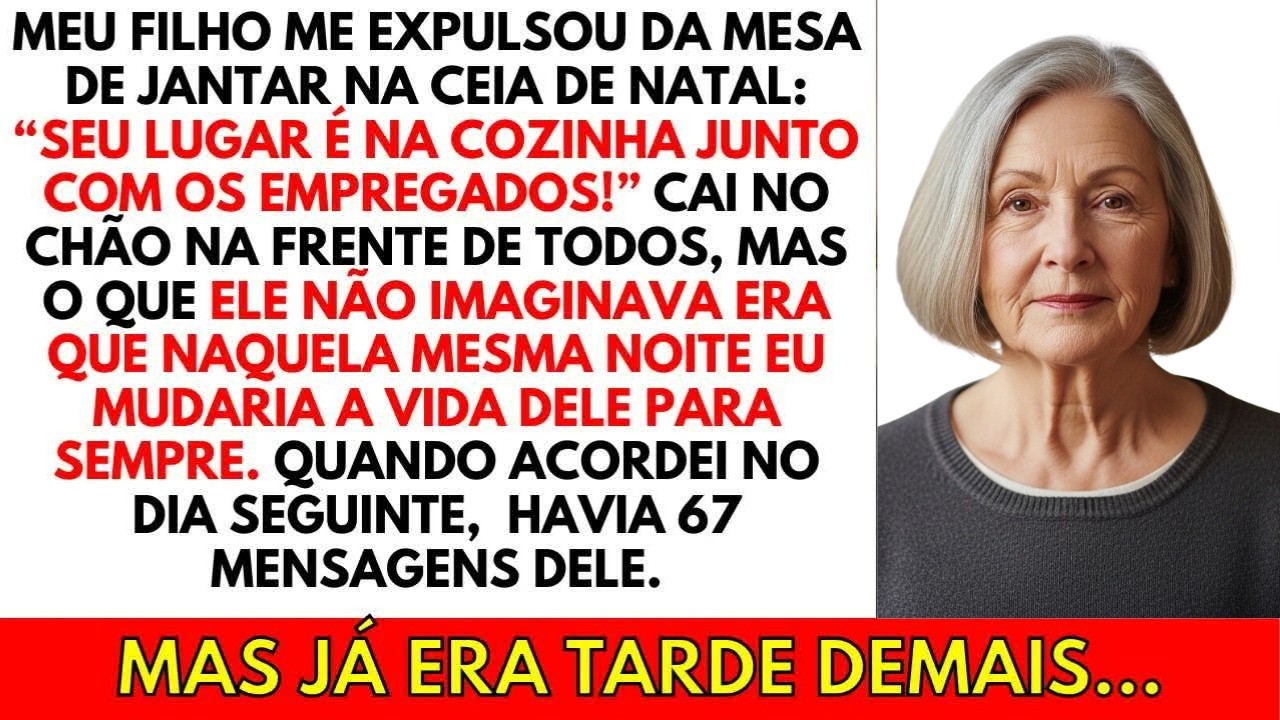 Meu filho me EXPULSOU da mesa de jantar no Natal： ＂Seu lugar é na cozinha  Saia!＂ Então eu
