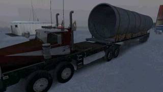 18 WoS Extreme Trucker-Ice Road Trucker.winter road Driving in big fog. screenshot 5