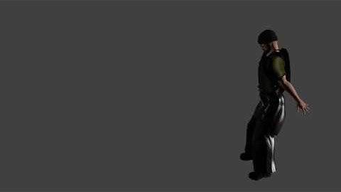 Animation test with Blender / Makehuman, that arm looks.... different.