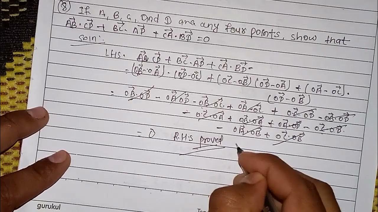 Class -12 product of vector exercise 9.1 part -3 Q(6) to 9(b) all