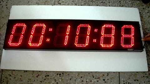 RED LED Clock stopwatch display 24/12 hour mode