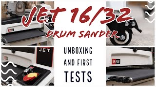 Jet 16/32 Drum Sander on casters. Unboxing. Assembly. Tests.