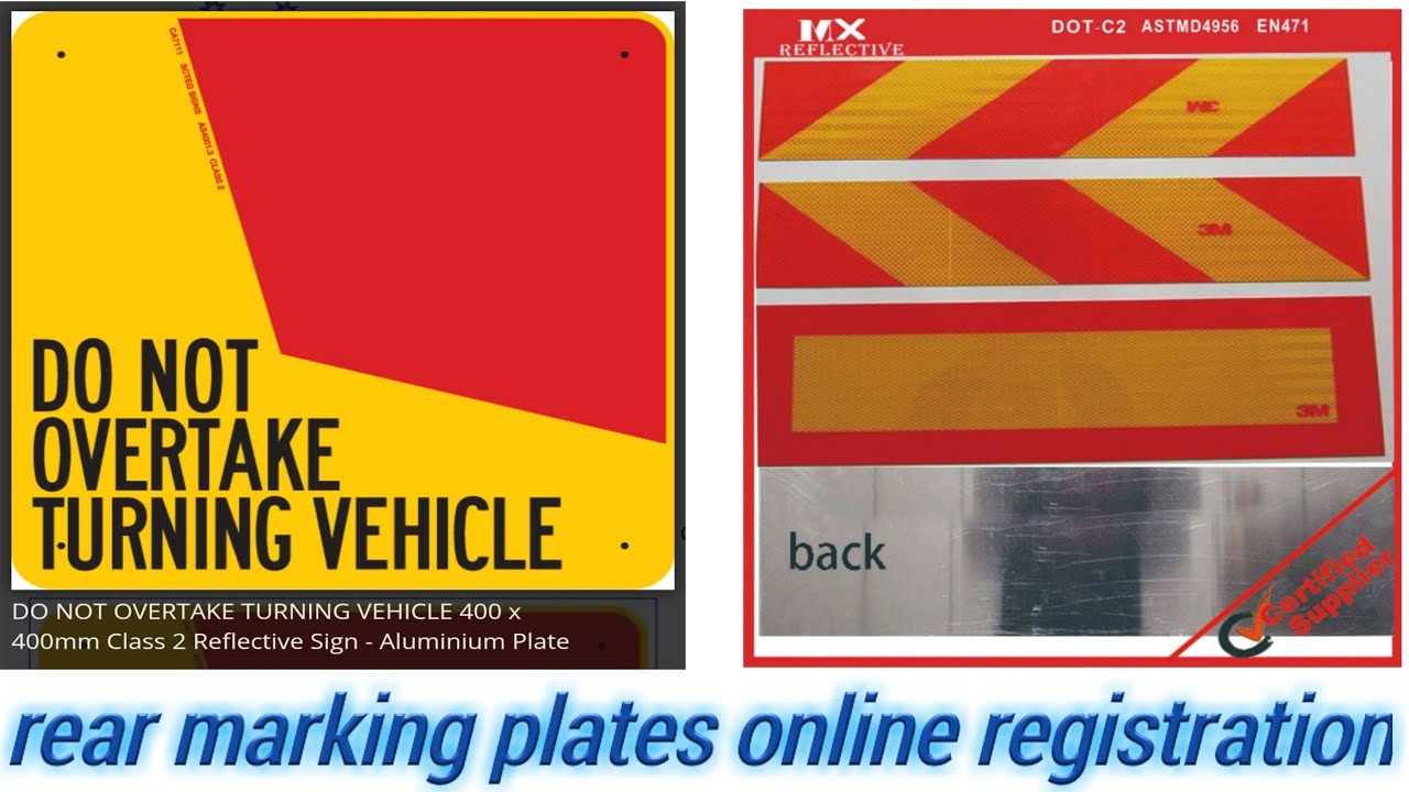 Rear marking plates online registration process 3M