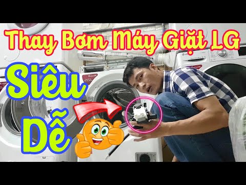 Thay Bơm Xả Máy Giặt LG cửa trước-Tháo Máy Giặt LG lồng ngang | Tiệm Giặt