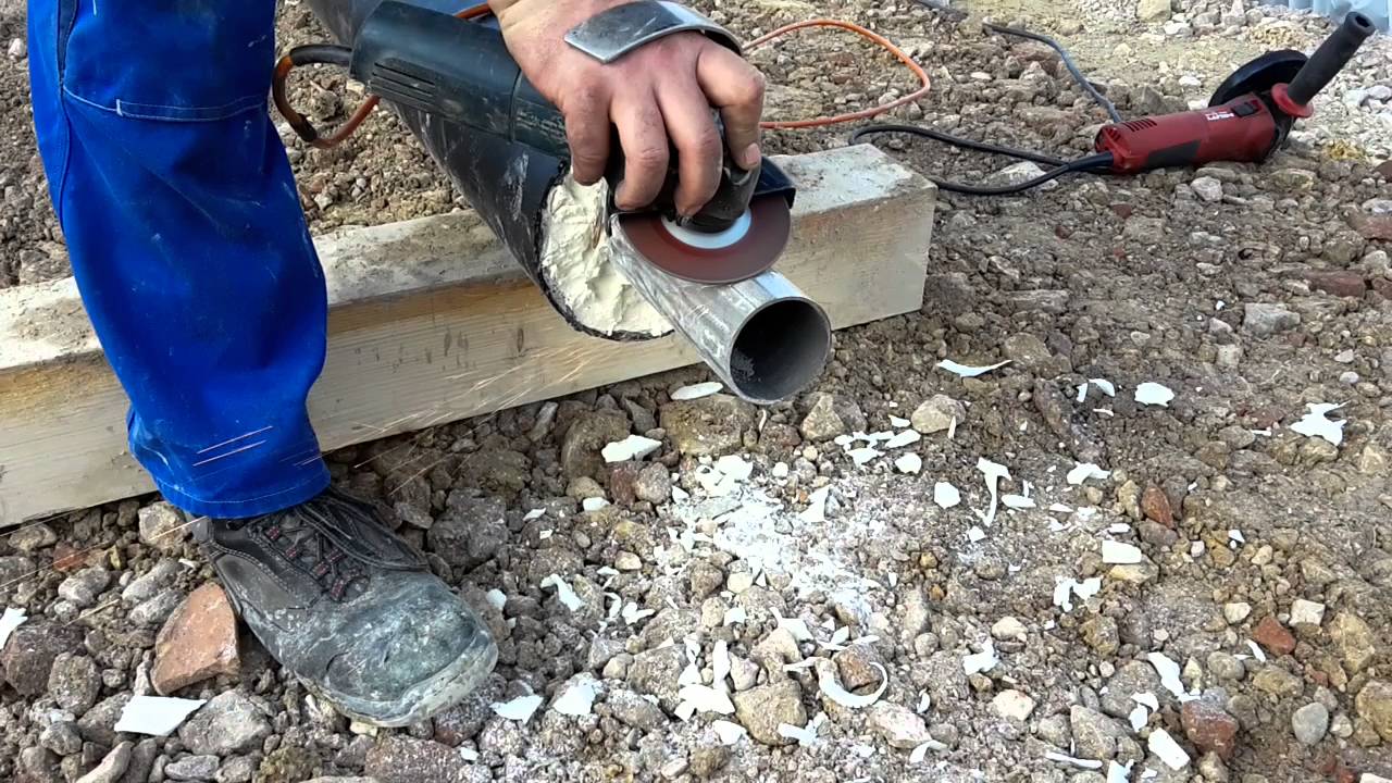 Vorrichter Schweißnahtvorbereitung in der Fernwärme KMR Rohrleitung YouTube Channel Full HD