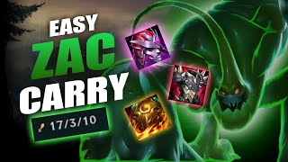 INSANE ZAC 1V5 !! - League of Legends Season 12 Zac gameplay!