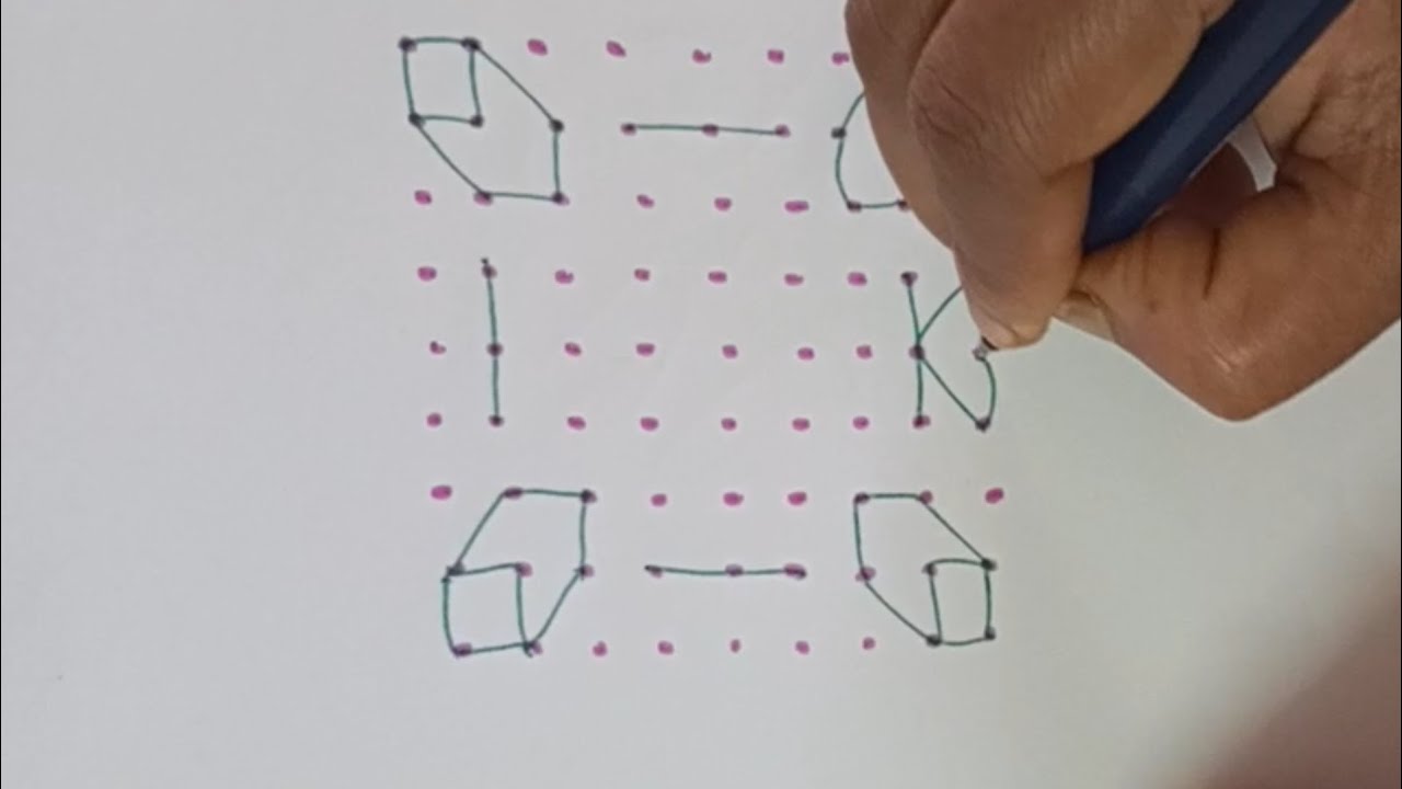 simple rangoli for beginners🌹🌹-#rangolidesigns -#muggulu -#padikolam ...