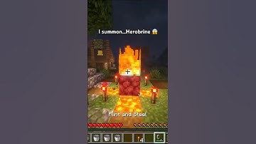 Watch until the end 👀 #minecraft #herobrine #minecraftshorts #minecraftmemes