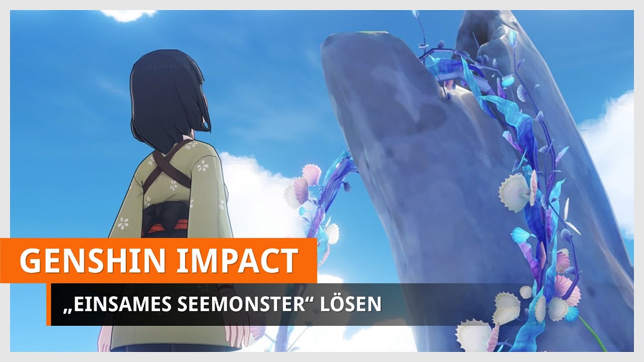 Löse Das Rätsel Der Watatsumi Statue Genshin Impact: Einsames Seemonster (Rätsel der Watatsumi-Statue lösen