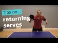 A simplified approach to returning serves