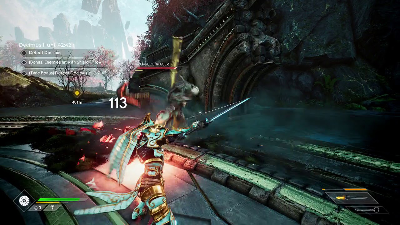 Godfall Equip Typhon Armor Set in Decimus Hunt