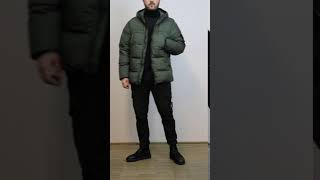 Men's Stone Island Real Down Jacket Olive