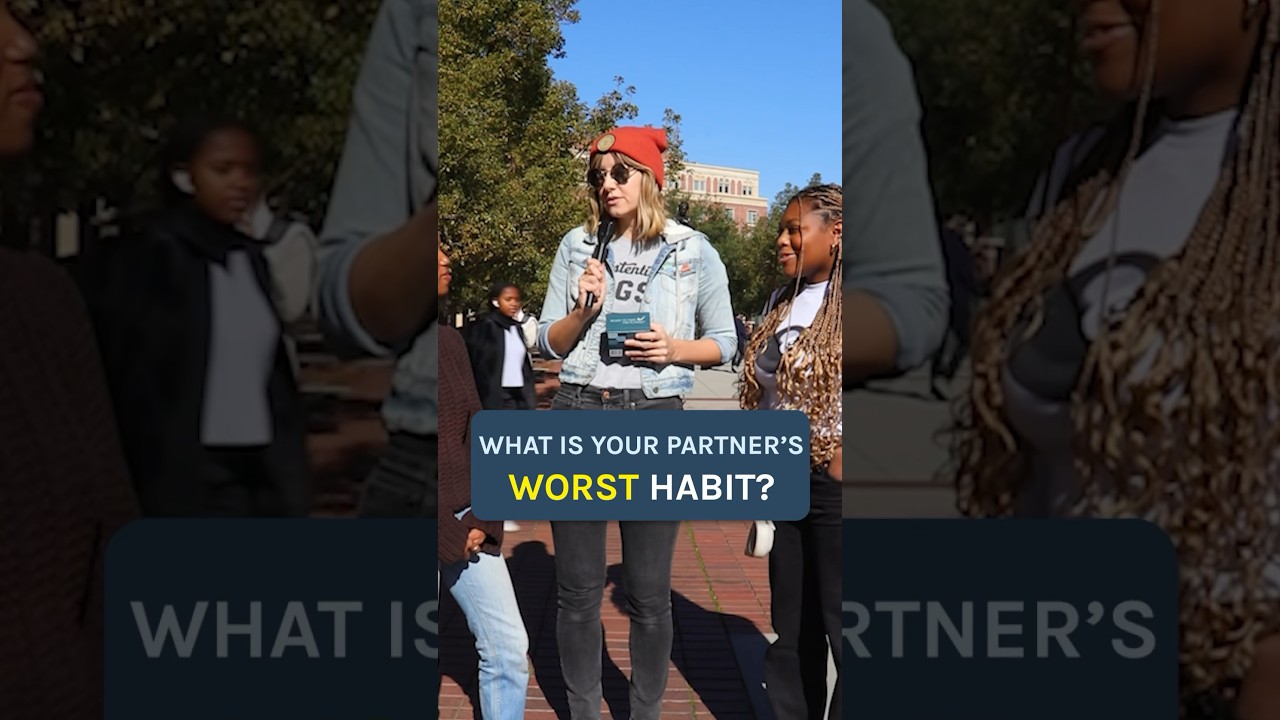 Tag your partner and tell them their worst habit 😅 #streetinterview #coupleschallenge