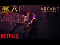 [4K AI] | Arcane | Vi Fights Sevika | UPSCALED
