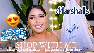 MARSHALLS & ROSS HAUL + SHOP WITH ME | CHEAP High End Makeup + Fall Clothes + Affordable Home Decor