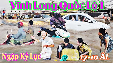 Triều cường lên đạt đỉnh nhiều khu vực ven sông ở Vĩnh Long, nhà cửa chìm trong biển nước |DTVL 