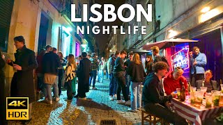 Nightlife in Lisbon Portugal: BAIRRO ALTO Lisboa MARCH  2024 - 4K ASMR