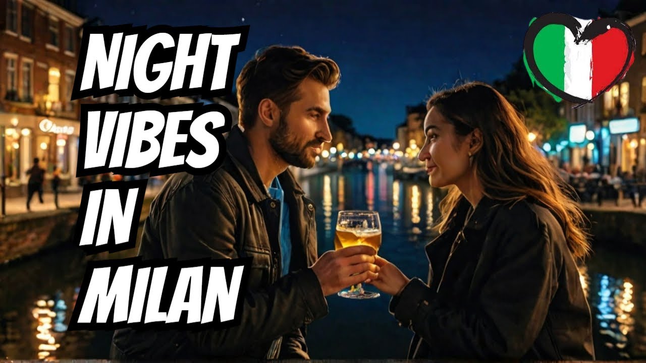 Darsena del Naviglio, Milan Italy: 4K Walking Tour of the Charming Nightlife District🍹🇮🇹