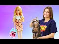 Животные в доме Барби - Смешные видео для девочек Ох уж эти куклы