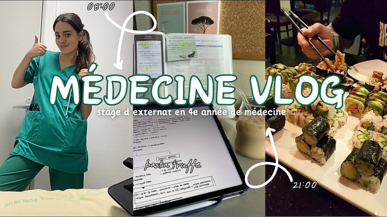 UNE SEMAINE AVEC MOI EN STAGE DE 4E ANNÉE DE MÉDECINE (stage externat, bloc opératoire…)