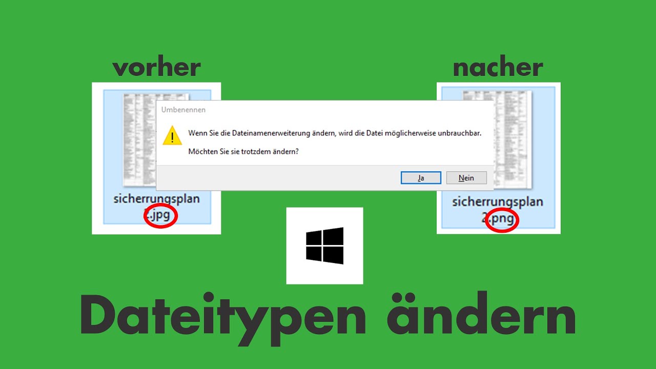 Update Dateityp anzeigen und ändern | Windows | Datei konvertieren