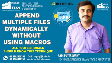 APPEND MULTIPLE FILES DYNAMICALLY WITHOUT USING MACROS - ENGLISH | ADVANCED EXCEL TIPS AND TRICKS