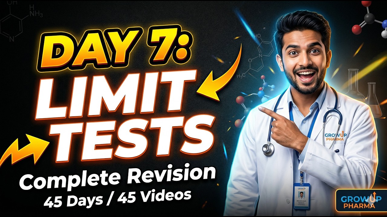 Day 7: Limit Tests | Pharmacist Exam Capsule Series | 45 Days 45 Videos Complete Revision