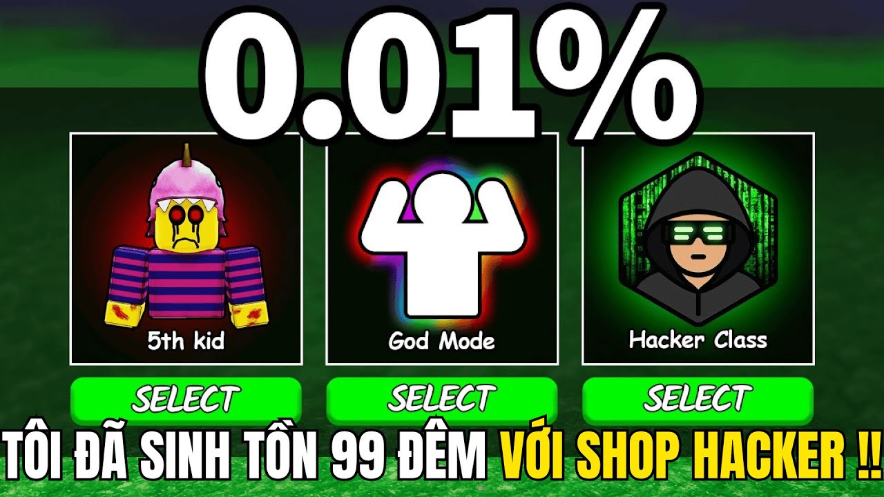 Tôi Đã Sinh Tồn 99 Đêm Với SHOP HACKER Trong Roblox 99 Nights In The Forest!!