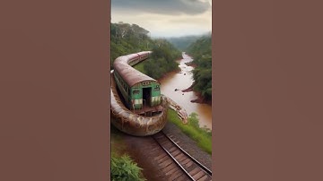 Giant Python attack Old Train in Amazon Jungle #python #snake #train #anaconda