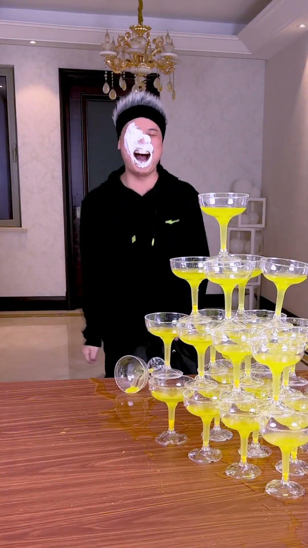 The Cup Dragging Challenge Is So Stressful#Funnyfamily #Partygames#Shorts#Challenge