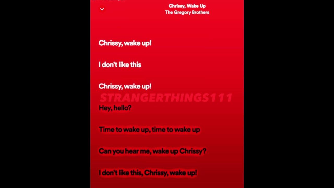 Chrissy Wake up by the Gregory brothers - sped up
