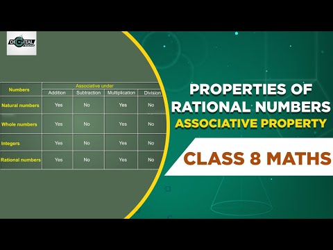 Properties Of Rational Numbers | Associative Property | Chapter 1 | Class 8 Maths | Digital Teacher