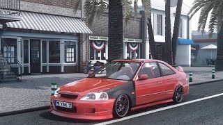 Modi̇fi̇yeli̇ Honda Ci̇vi̇c Si Makas Atarken Patladik Realistic Graphics