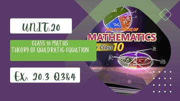 class 10 math ex 20.3 | class 10 maths chapter 20.3 | maths chapter 20.3 question 3 & 4