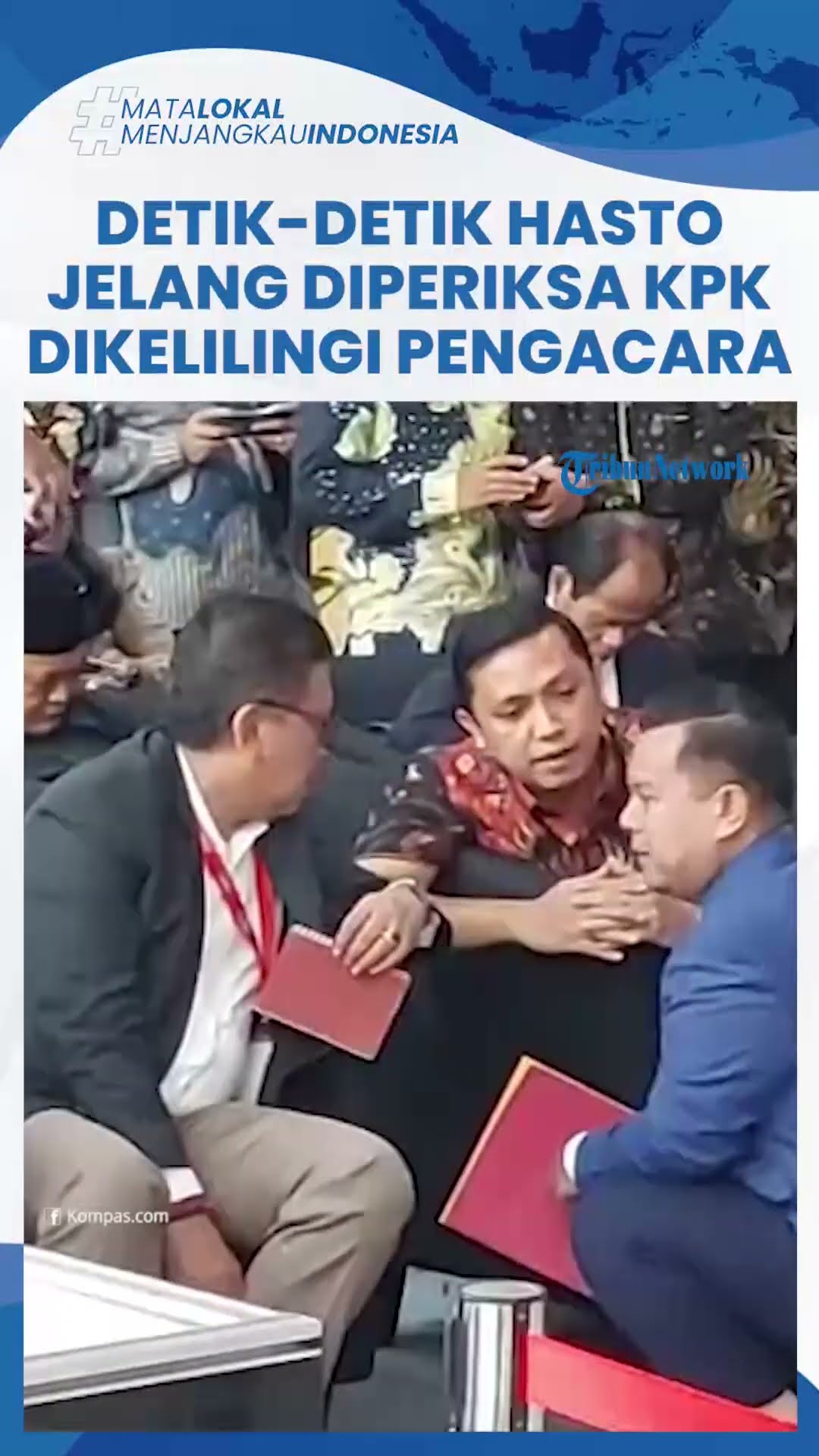Detik-detik Hasto Jelang Diperiksa KPK, Wajah Tegang hingga Dikerubungi Kuasa Hukumnya