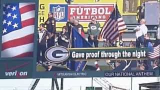 20120930 National Anthem (@Lambeau Field) + Fly Over