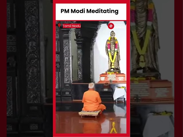 PM Modi Meditating At The Vivekananda Rock Memorial | Tamil Nadu class=