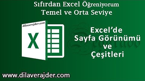 Excel Eğitim Dersleri 26 -  Sayfa Görünümü ve Çeşitleri Genişlikleri cm olarak ayarlama