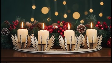 DIY Plywood Advent Wreath | Laser Cut Christmas Timelapse