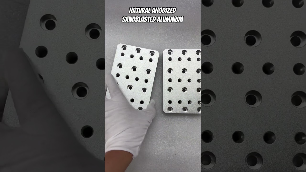 Natural Anodized Sandblasted aluminum # CNC machining aluminum parts