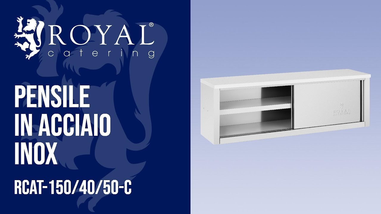 Royal Catering Armadietto Da Lavoro In Acciaio Inox 120x50cm - Mobile Cucina Con Ante Scorrevoli - Foto 6