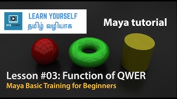 Maya Basics for Beginners  - Lesson 03 Tamil Tutorial