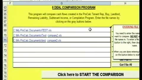 ProCalc 25 - Comparing ProCalc Files