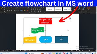 how to create flowchart in ms word | how to make flowchart in word