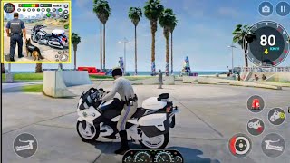 Police bike Chase Simulator 3D Game - Real Cop bike Driving Simulator 2026 - Android GamePlay screenshot 2