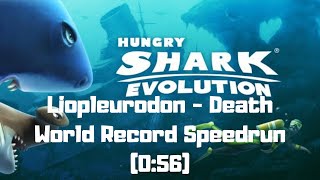 Hungry Shark Evolution - Liopleurodon - Death - World Record Speedrun (0:56)