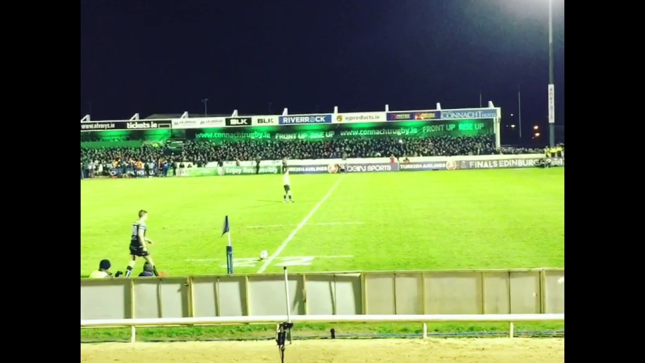 Connacht Rugby v Wasps at the Sportsground. Final seconds, Jack Carty conversion.