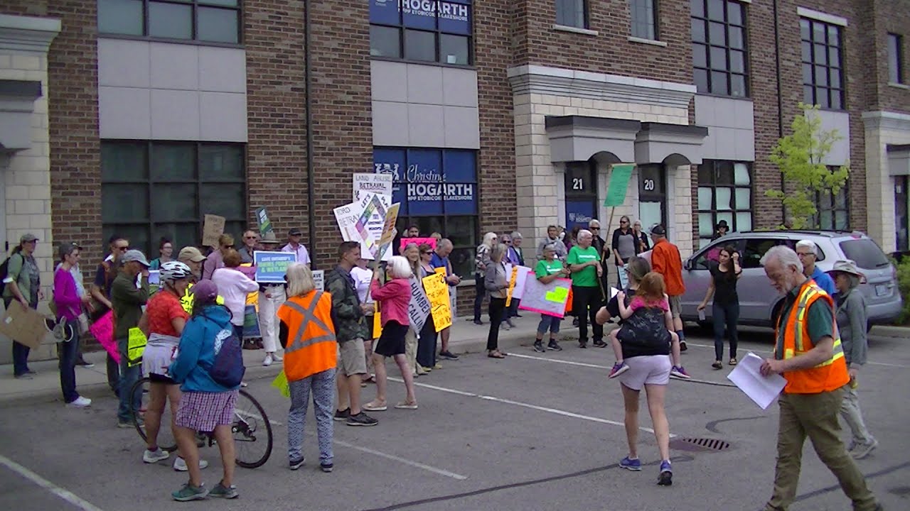 Save The Greenbelt/Hands Off Rally - MPP Christine Hogarth's Office and Islington Avenue