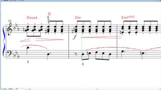 ブルグミュラー２５の練習曲  　23番  帰途 (かえりみち ） 楽譜　 コード付　 大人のブルクミュラーピアノ